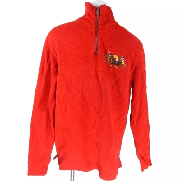 Polo Ralph Lauren Quarter Zip Triple Pony Sweatshirt - Picture 1 of 4